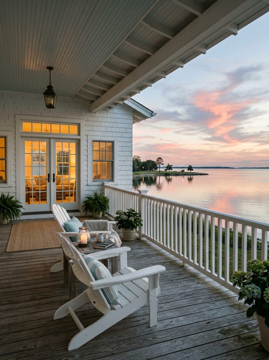 Cape Charles porch at golden hour