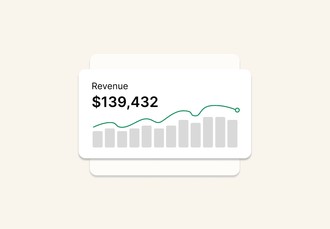 A revenue chart showing cumulative owner earnings trending upward
