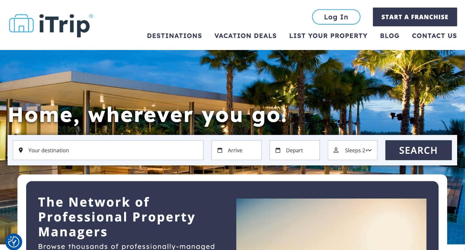 iTrip Vacations homepage