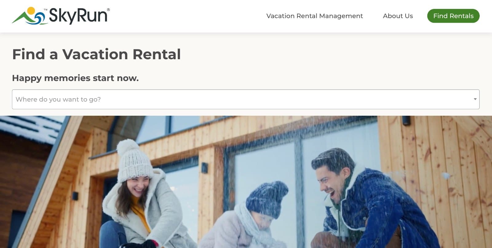 SkyRun homepage