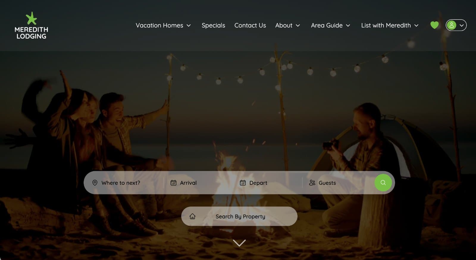 Meredith Lodging homepage